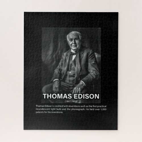 Thomas Edison biography Jigsaw Puzzle