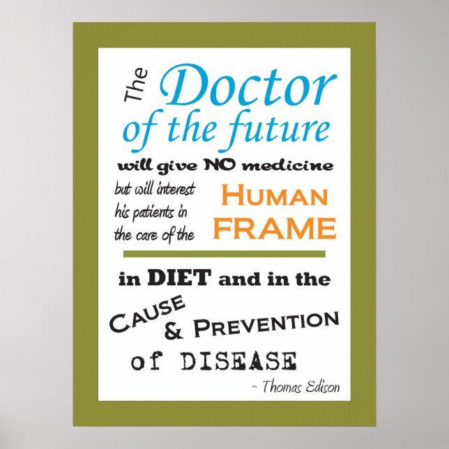 Thomas Edison Doctor of Future Poster (Front)