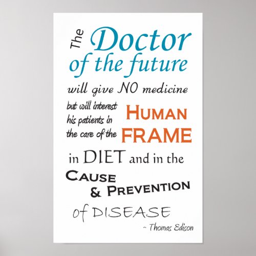 Thomas Edison Doctor of Future Poster