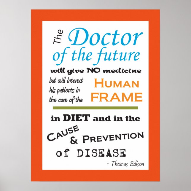 Thomas Edison Doctor of Future Poster Customize (Front)