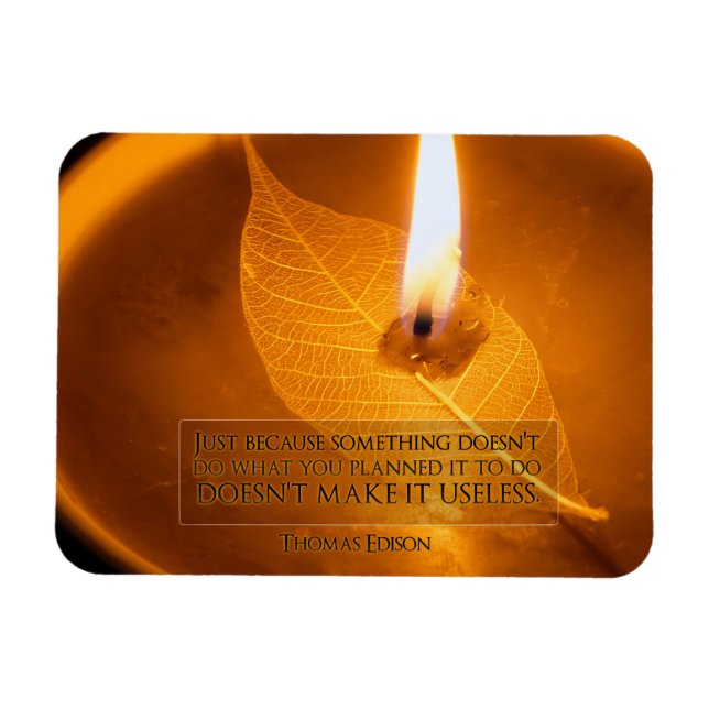 Thomas Edison Inspirational Quote "Use" Flexible Magnet (Horizontal)