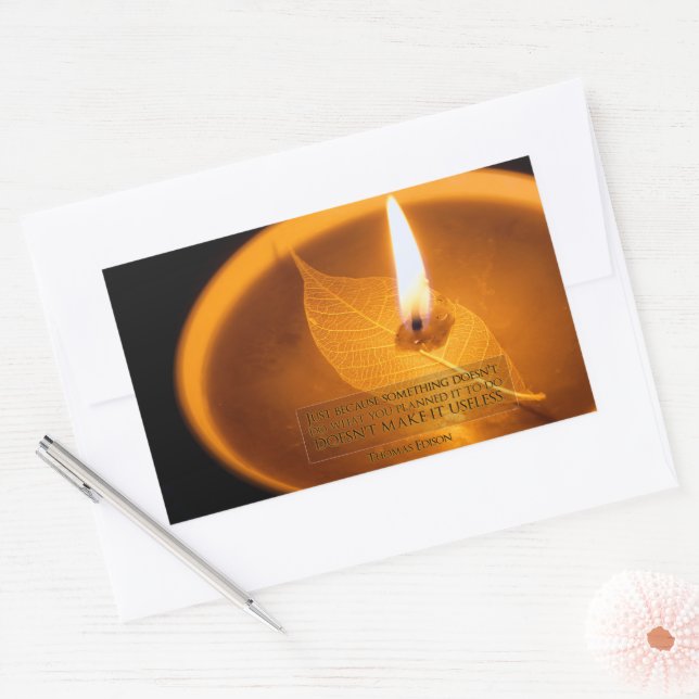Thomas Edison Inspirational Quote "Use" Rectangular Sticker (Envelope)