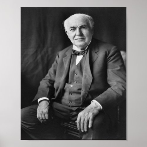 Thomas Edison Portrait Poster