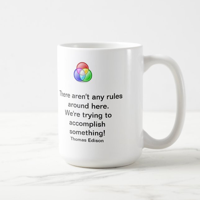 Thomas Edison Quote Coffee Mug (Right)