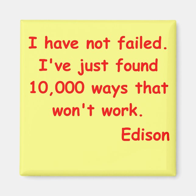Thomas Edison quote Magnet (Front)