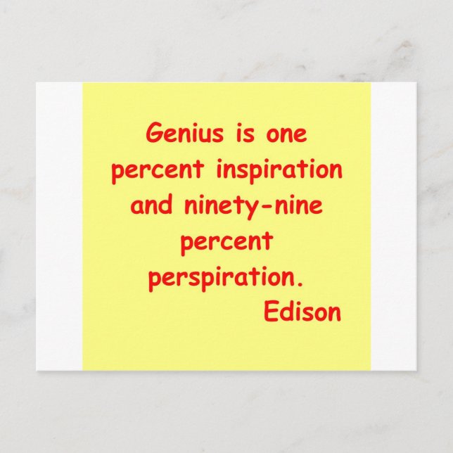 Thomas Edison quote Postcard (Front)