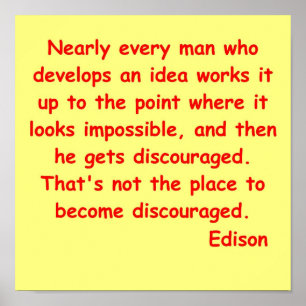 Thomas Edison quote Poster