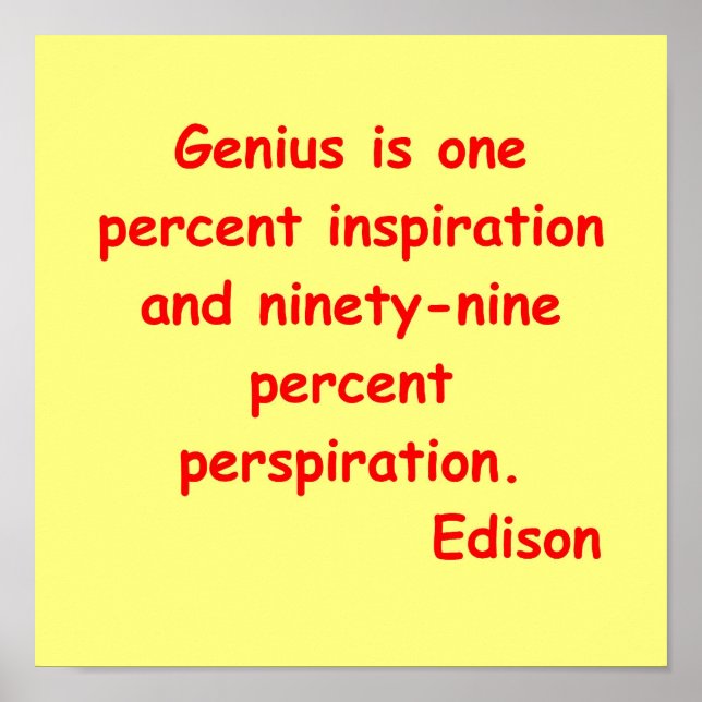 Thomas Edison quote Poster (Front)