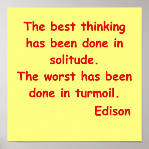 Thomas Edison quote Poster