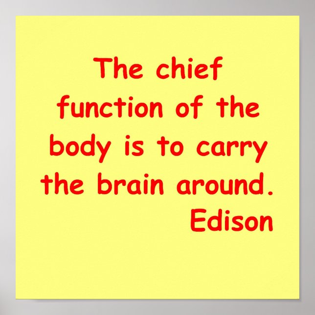Thomas Edison quote Poster (Front)