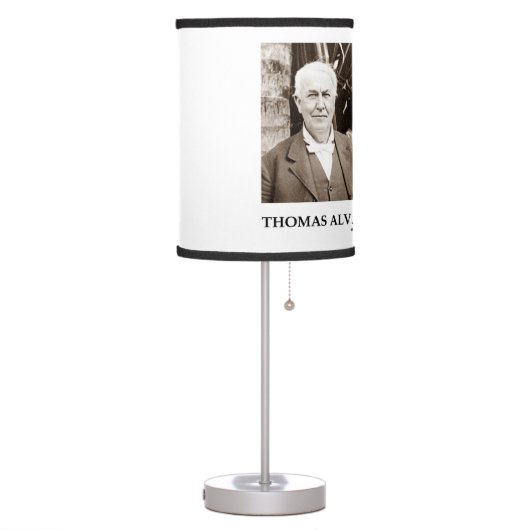 Thomas Edison Restlessness Discontent Progress Table Lamp (Left)