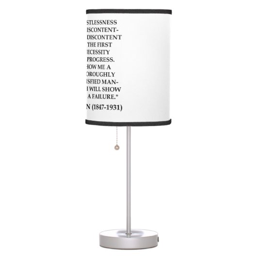 Thomas Edison Restlessness Discontent Progress Table Lamp (Right)