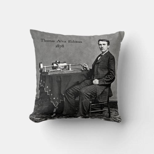 Thomas Edison Throw Pillow