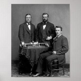 Thomas Edison With His Phonograph Poster