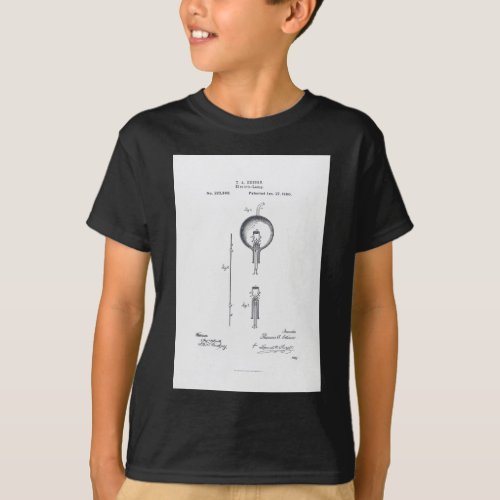 Thomas Edisons Light Bulb Patent Application 1880 T_Shirt