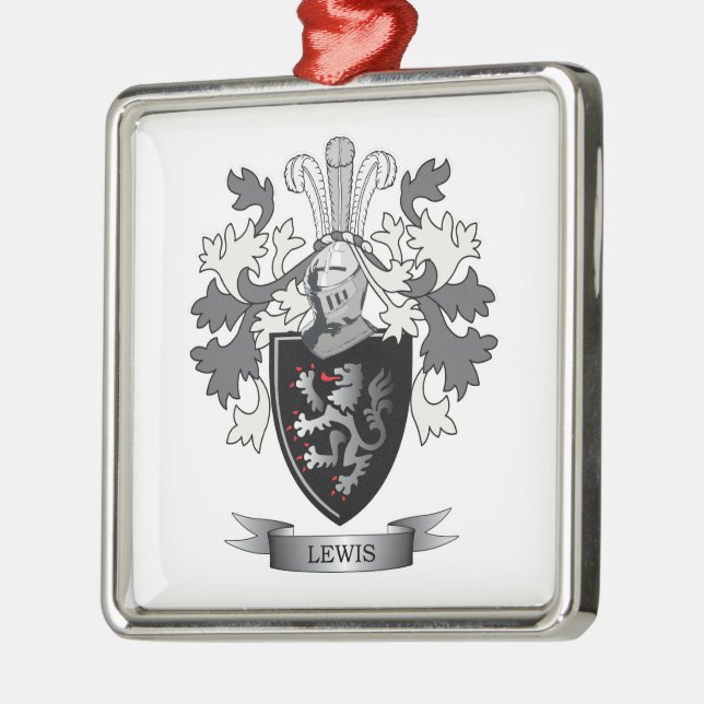 Thomas Family Crest Metal Ornament (Left)