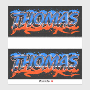 Thomas First Name Name Graffiti Stickers Sticker