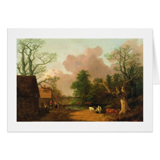 Thomas Gainsborough | A Landscape with Figures, Fa Cards (Front Horizontal)