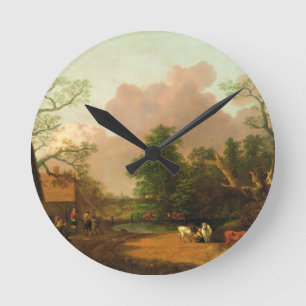 Thomas Gainsborough   A Landscape with Figures, Fa Round Clock