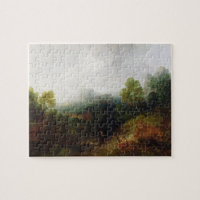 Thomas Gainsborough | A Mountain Valley with Rusti Jigsaw Puzzle (Horizontal)