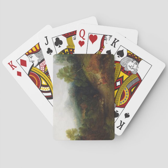 Thomas Gainsborough | A Mountain Valley with Rusti Poker Cards (Back)