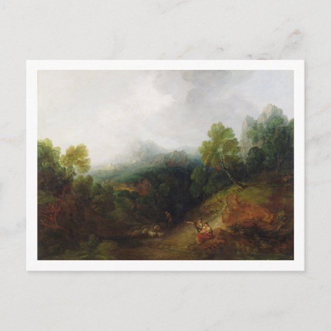 Thomas Gainsborough | A Mountain Valley with Rusti Postcard (Front)