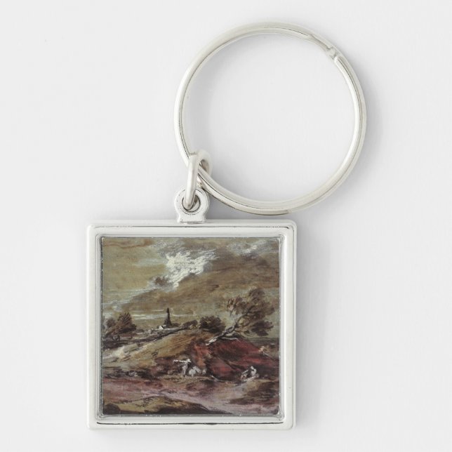 Thomas Gainsborough |Landscape: Storm Effect, 18th Keychain (Front)
