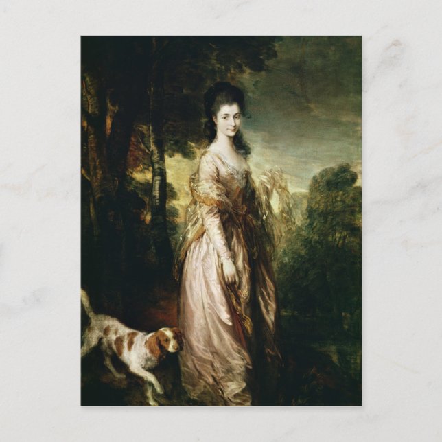 Thomas Gainsborough |Portrait of Mrs. Lowndes-Ston Postcard (Front)