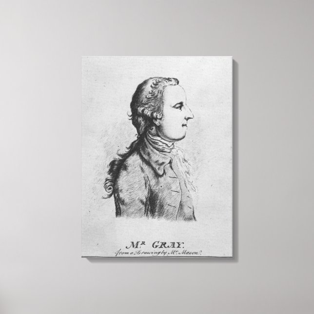 Thomas Gray, drawn by William Henshaw Canvas Print (Front)