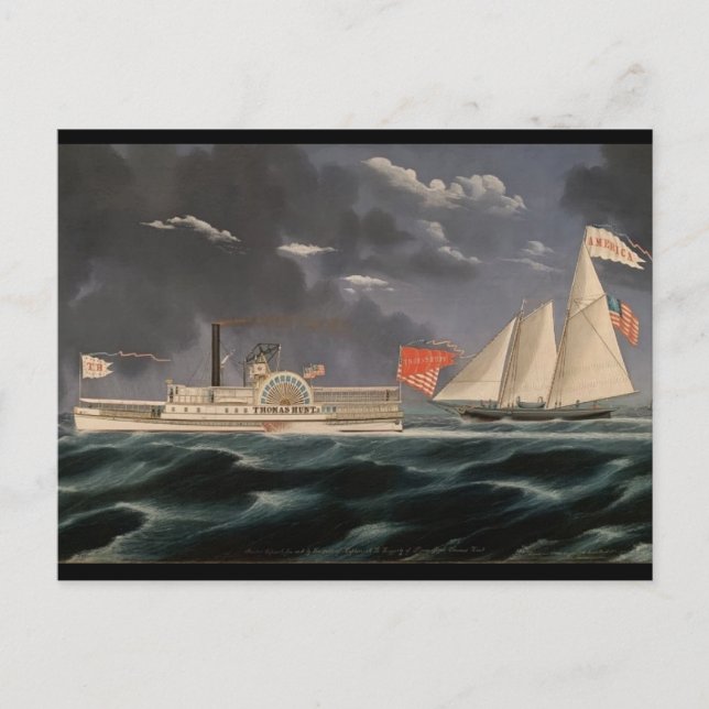  Thomas Hunt and the America 1852 Postcard (Front)