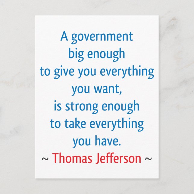 Thomas Jefferson #1 Postcard (Front)