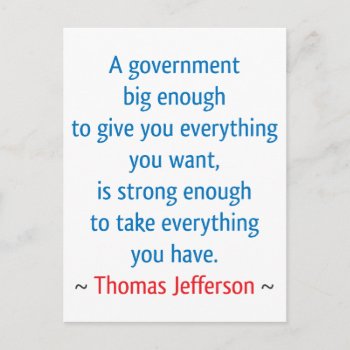 Thomas Jefferson #1 Postcard by politix at Zazzle