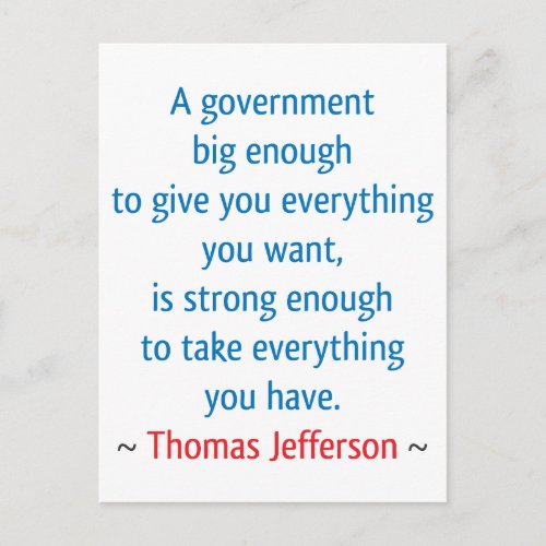 Thomas Jefferson 1 Postcard
