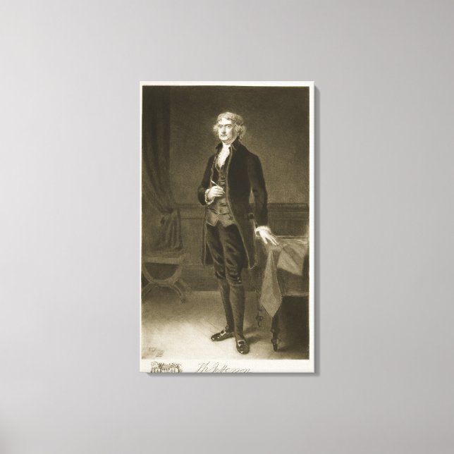 Thomas Jefferson, 3rd President of the United Stat Canvas Print (Front)