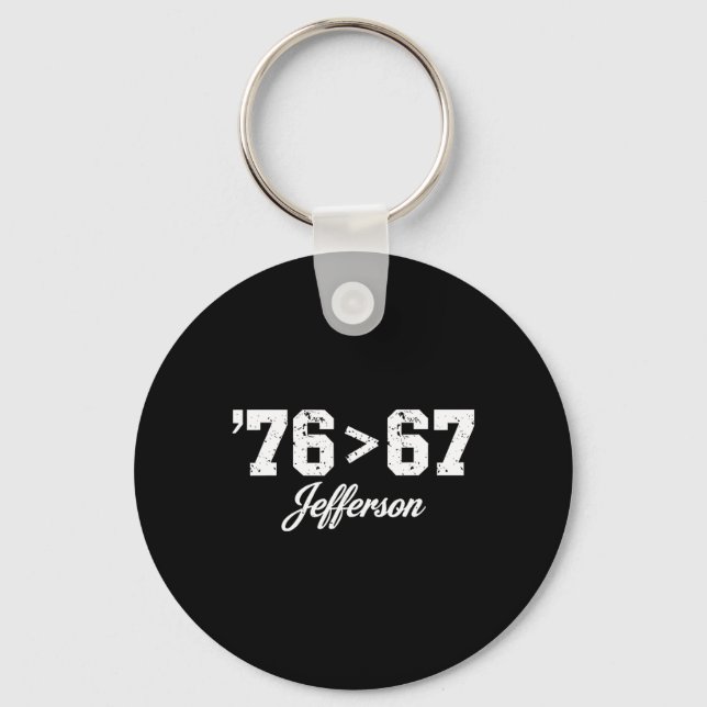 Thomas Jefferson 76 67 Self-evident Make History F Keychain (Front)