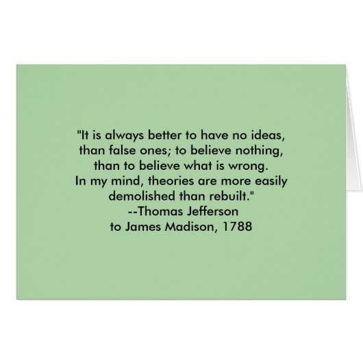 Thomas Jefferson - always better jGibney Museum Cards (Front Horizontal)