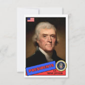 Thomas Jefferson Baseball Card (Front)