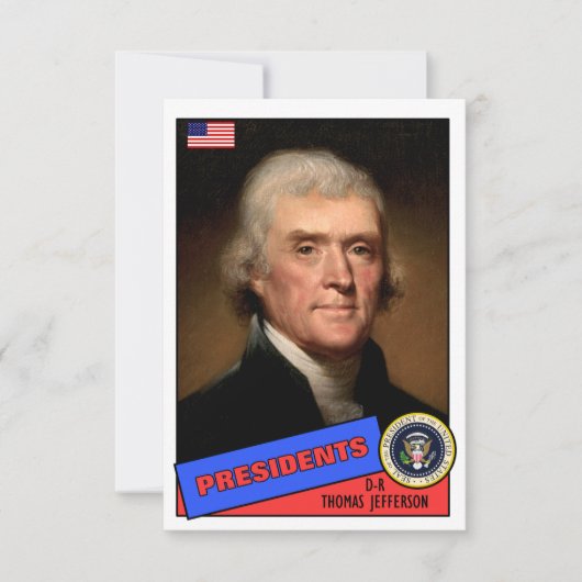 Thomas Jefferson Baseball Card (Front)