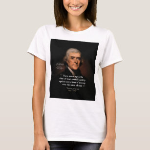 Thomas Jefferson by Rembrandt - Altar of God Quote T-Shirt