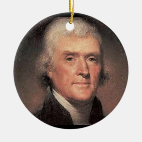 Thomas Jefferson Ceramic Ornament