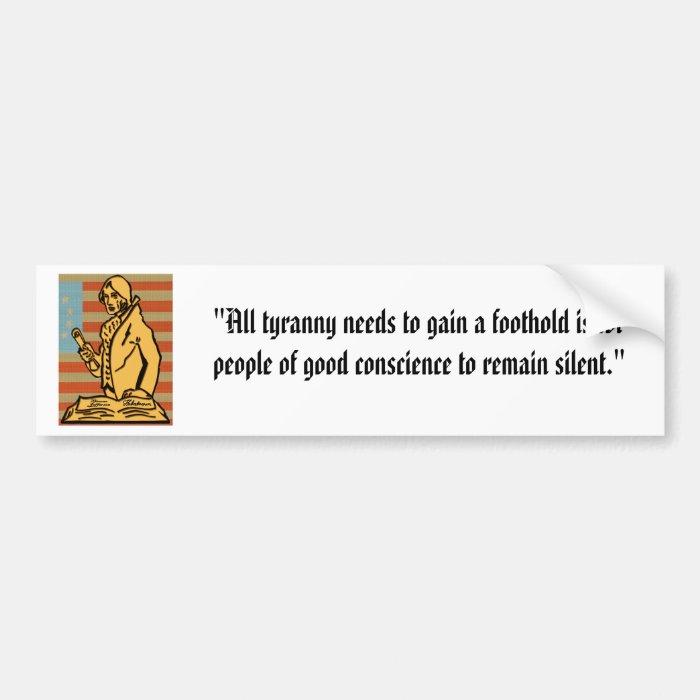 Thomas Jefferson Colonial Flag Bumper Stickers