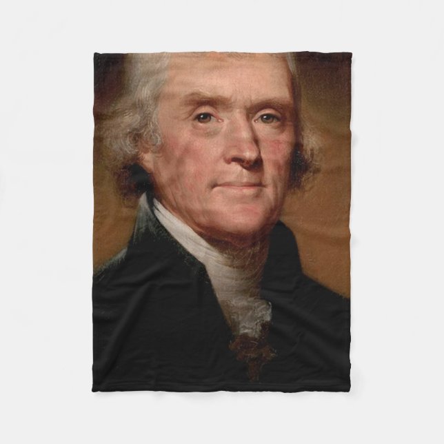 Thomas Jefferson Fleece Blanket (Front)