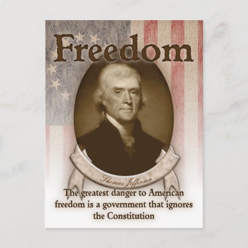 Thomas Jefferson _ Freedom Postcard