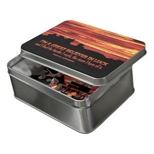 Thomas Jefferson Inspirational Quote "Luck" Box & Jigsaw Puzzle