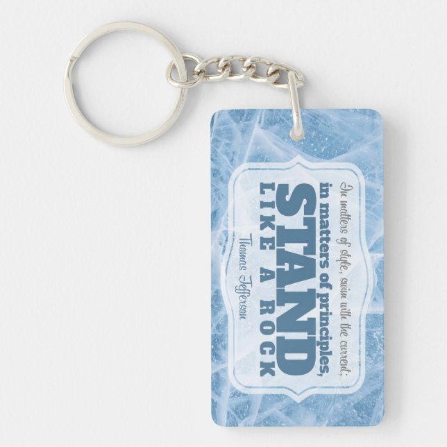Thomas Jefferson Inspirational Quote "Principle" Keychain (Front)