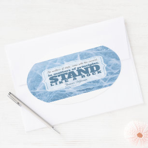 Thomas Jefferson Inspirational Quote "Principle" Oval Sticker