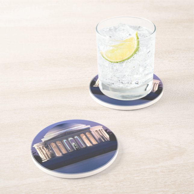 Thomas Jefferson Memorial at Dusk Drink Coaster (Side)