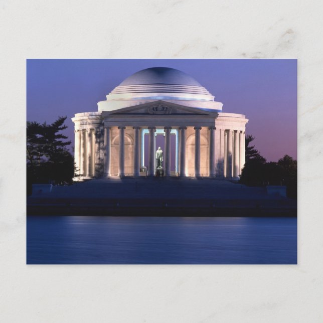 Thomas Jefferson Memorial at Dusk Postcard (Front)