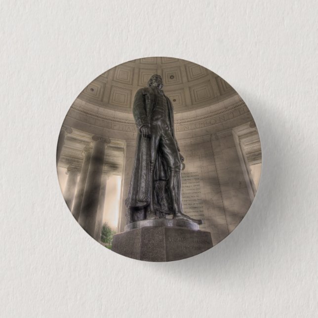 Thomas Jefferson Memorial Bronze Statue Button (Front)