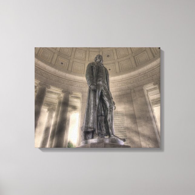 Thomas Jefferson Memorial Bronze Statue Canvas Print (Front)